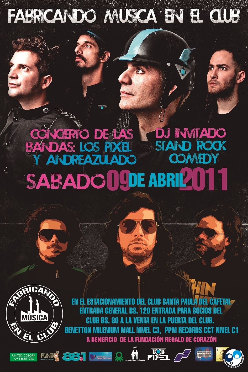 Andreazulado y Los Pixel rockearán en Santa Paula